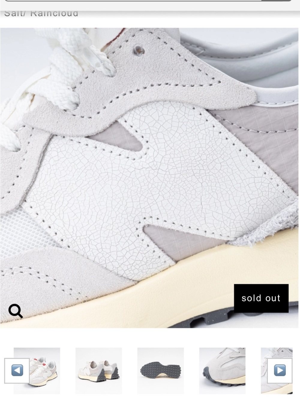 New Balance
U327WRB women’s sneaker, Sea Salt/ Raincloud, size 7.5 - Picture 4 of 15